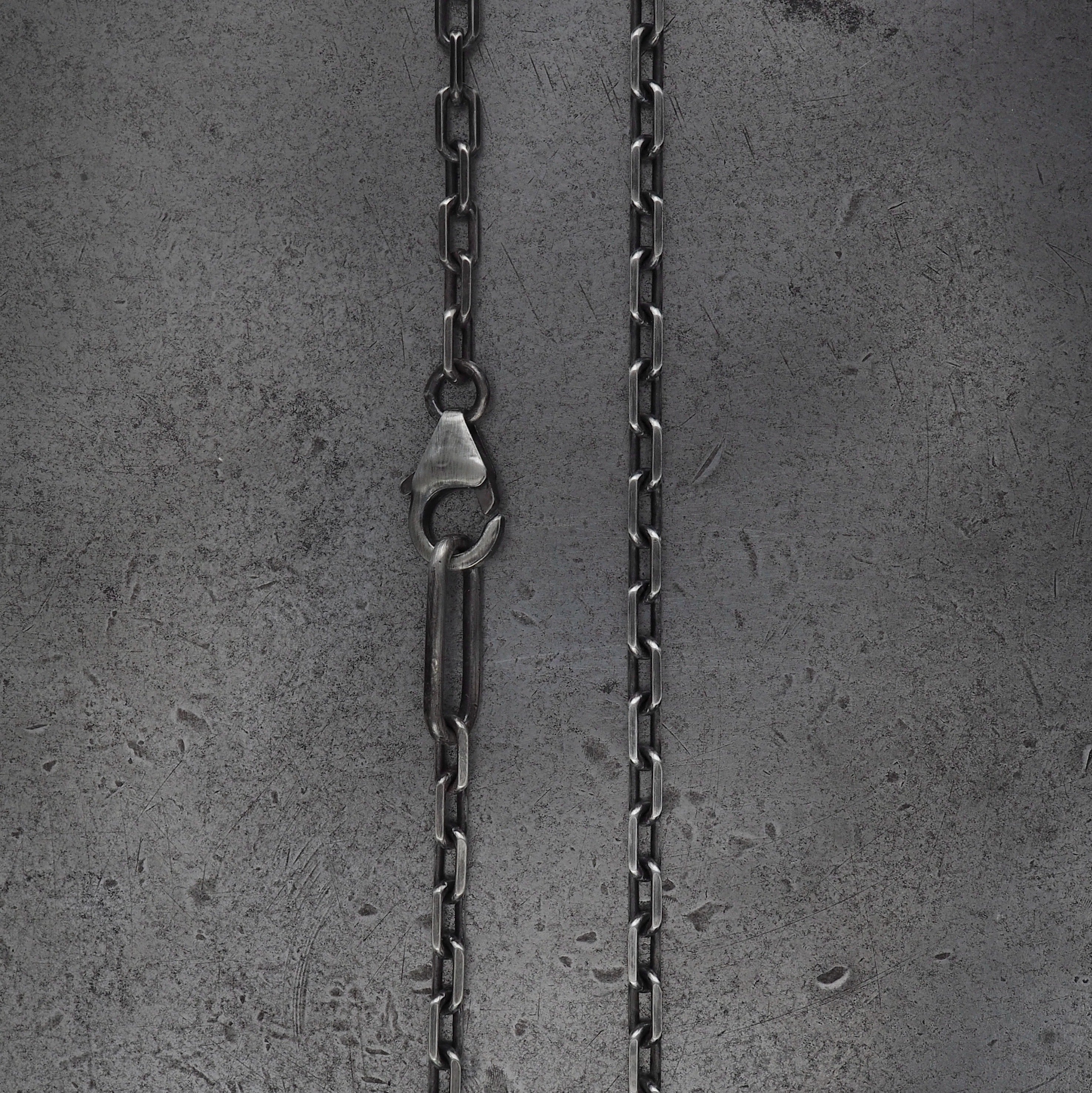 Terra rectangle cross I pendant large sterling silver