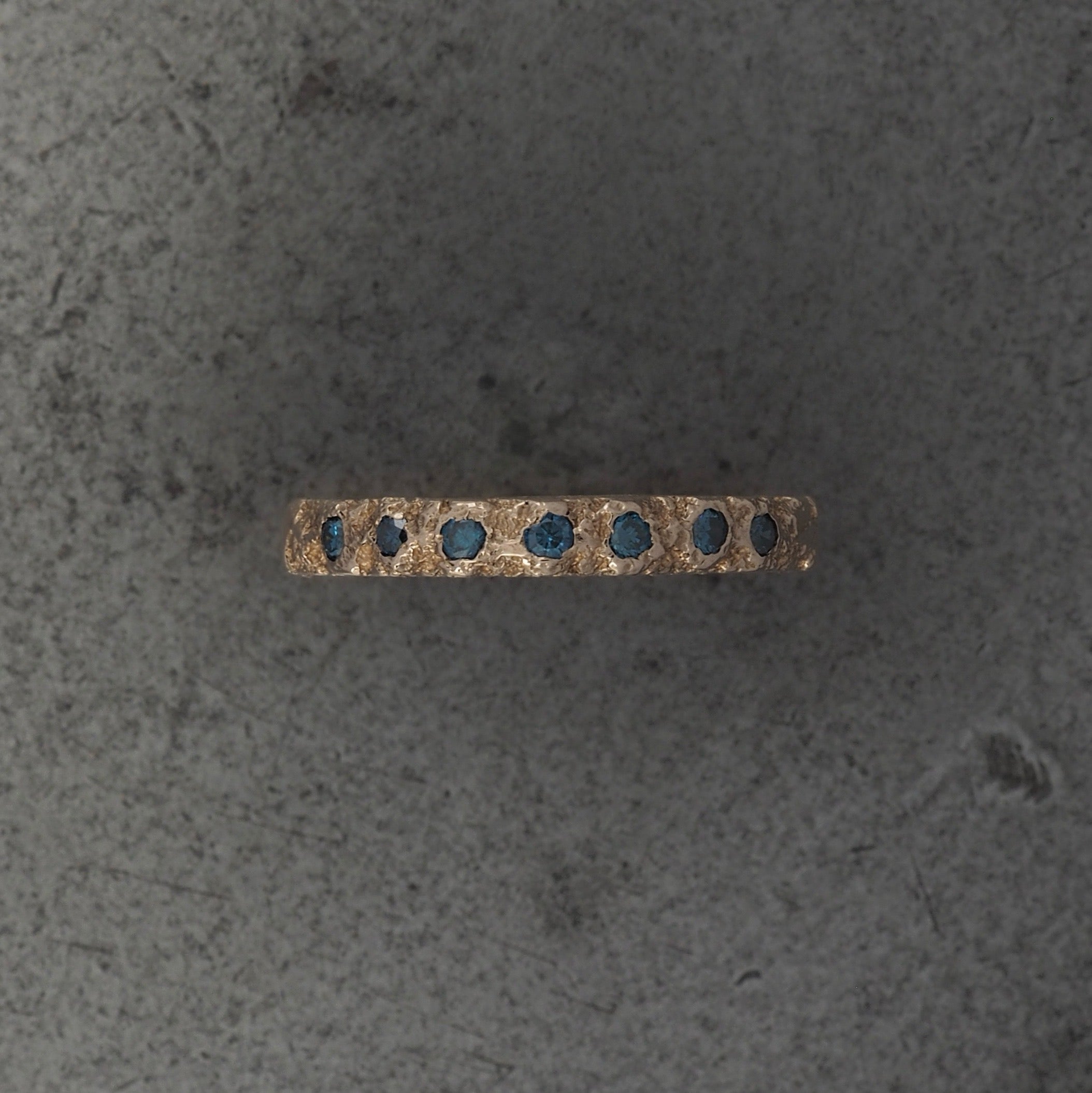 Crater Diamond Band Small - 9k Rose Gold