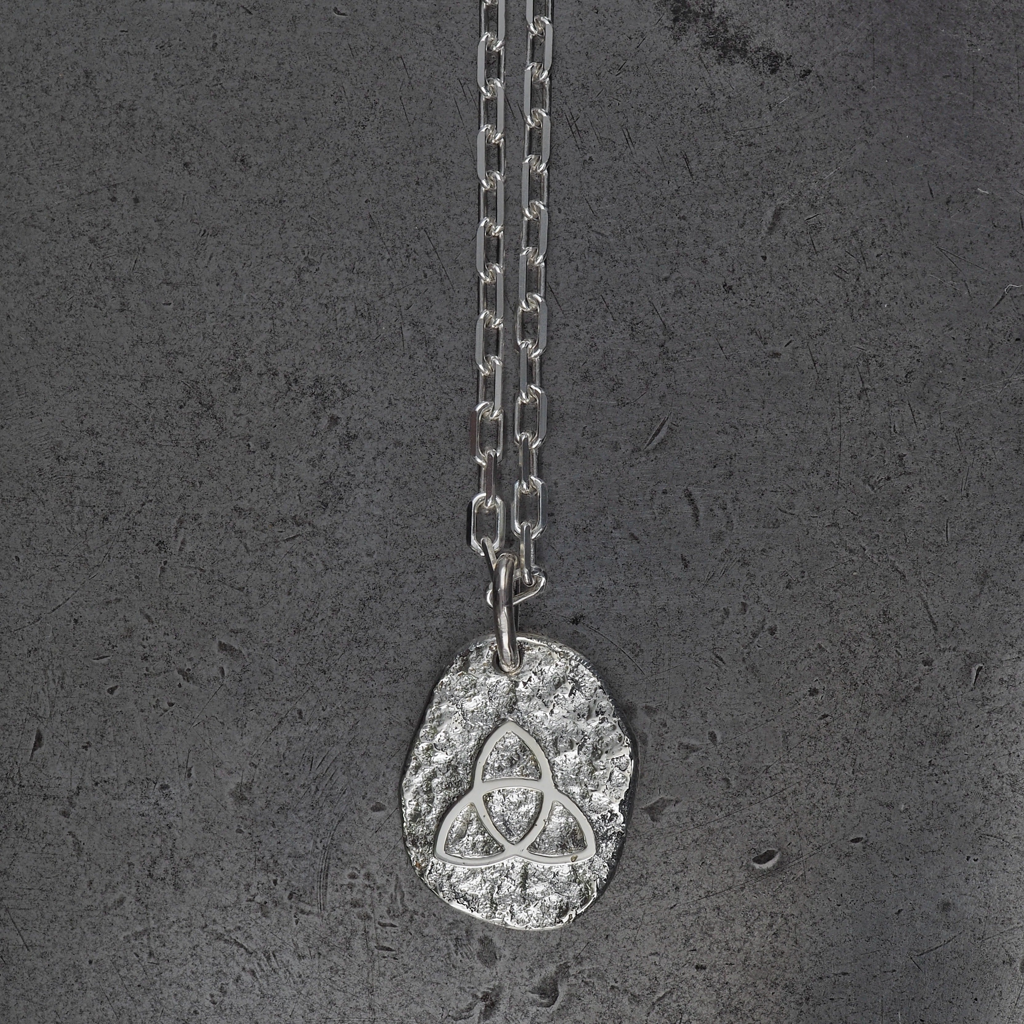 Terra rounded Triquetra pendant large sterling silver