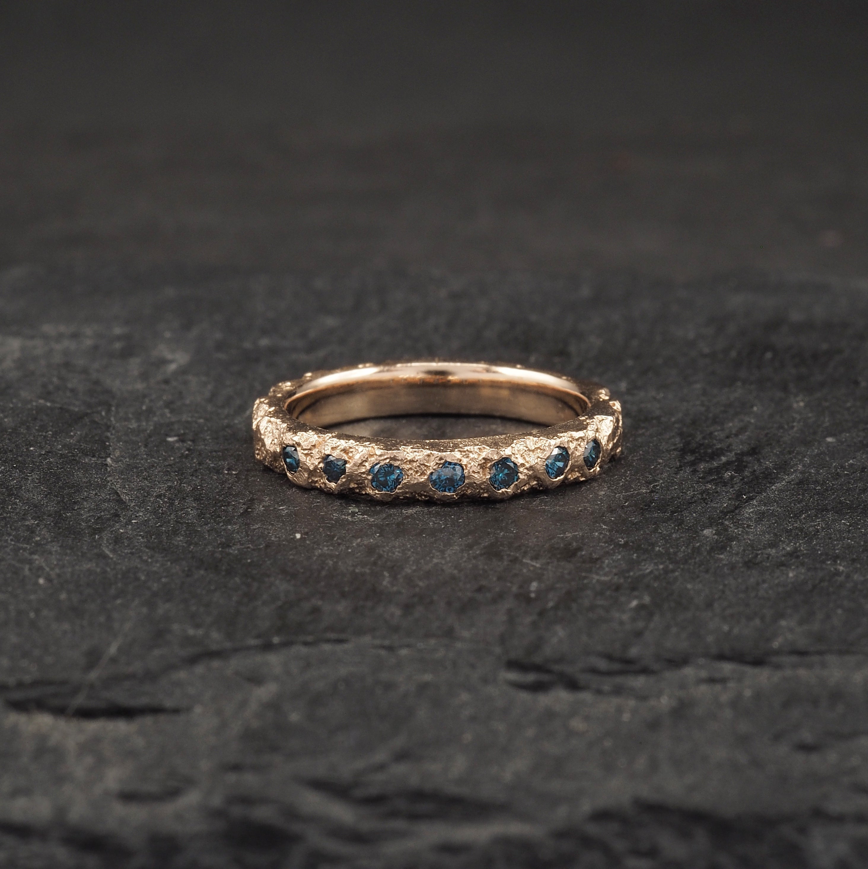 Crater Diamond Band 18k Rose Gold