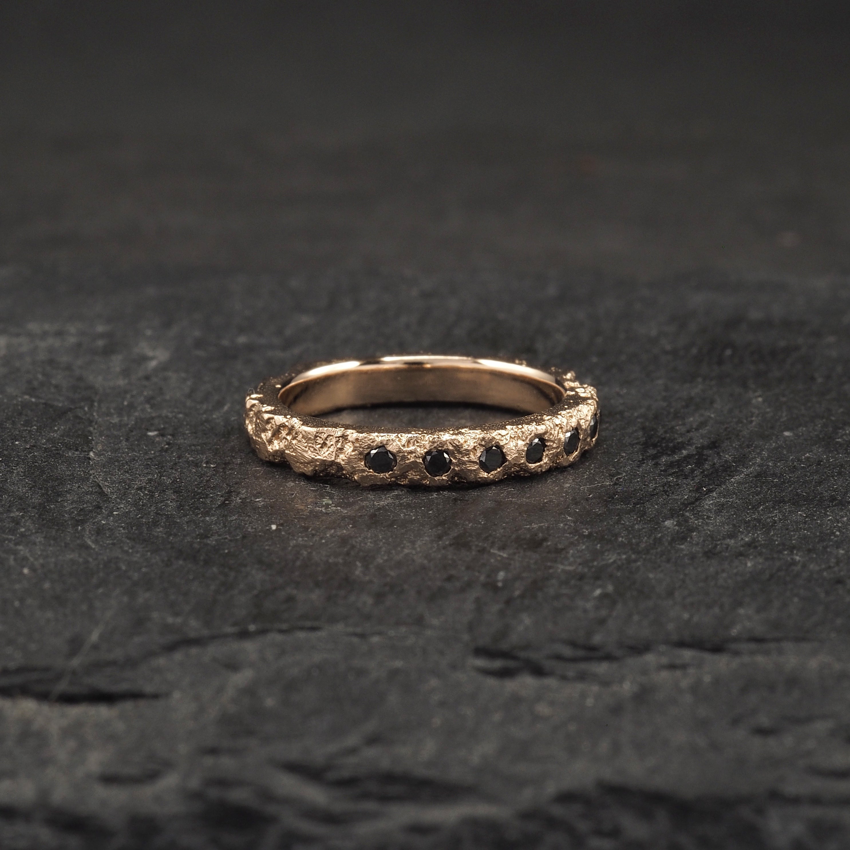 Crater Diamond Band 18k Rose Gold