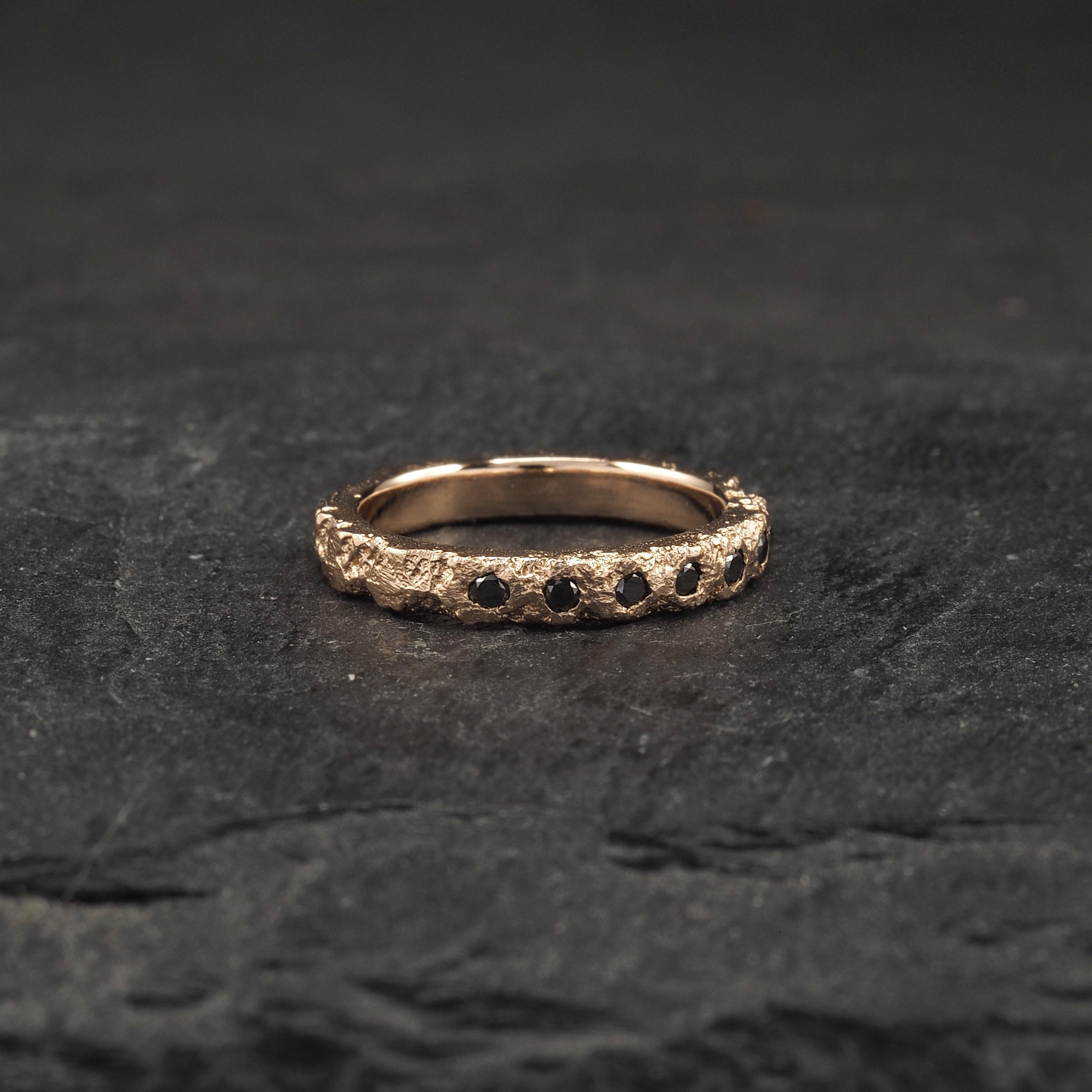 Crater Diamond Band Small - 18k Rose Gold