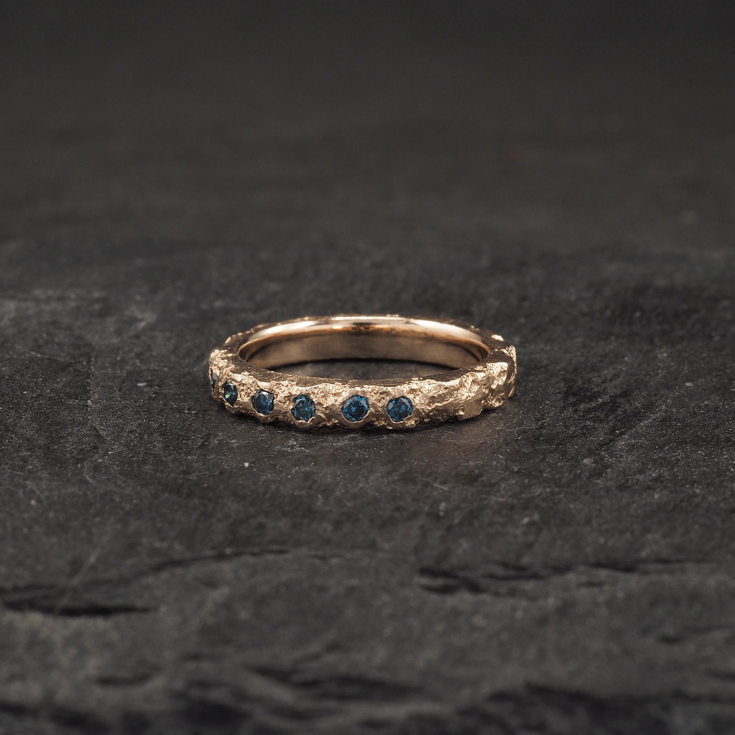 Crater Diamond Band Small - 18k Rose Gold