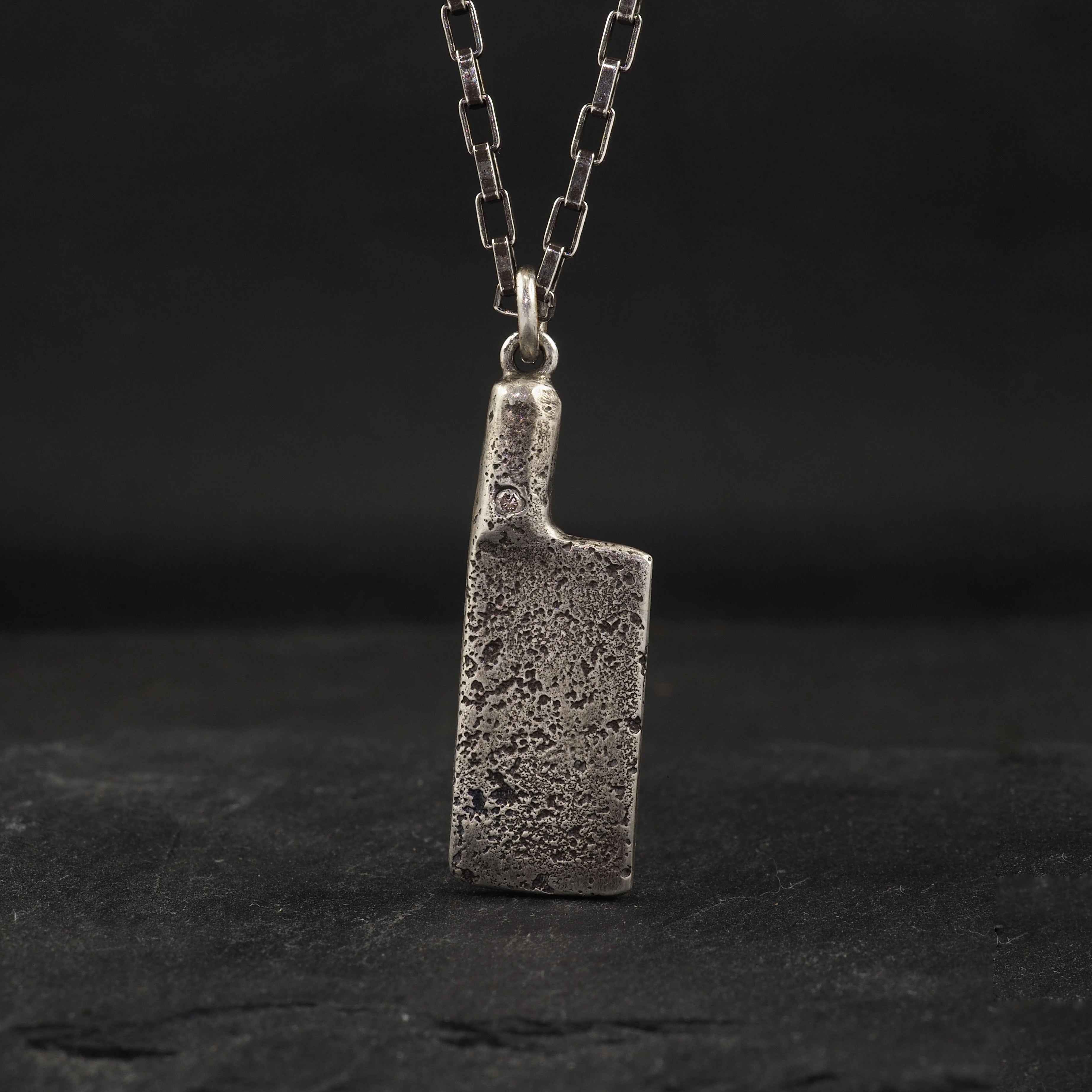 Cleaver Pendant + Diamond