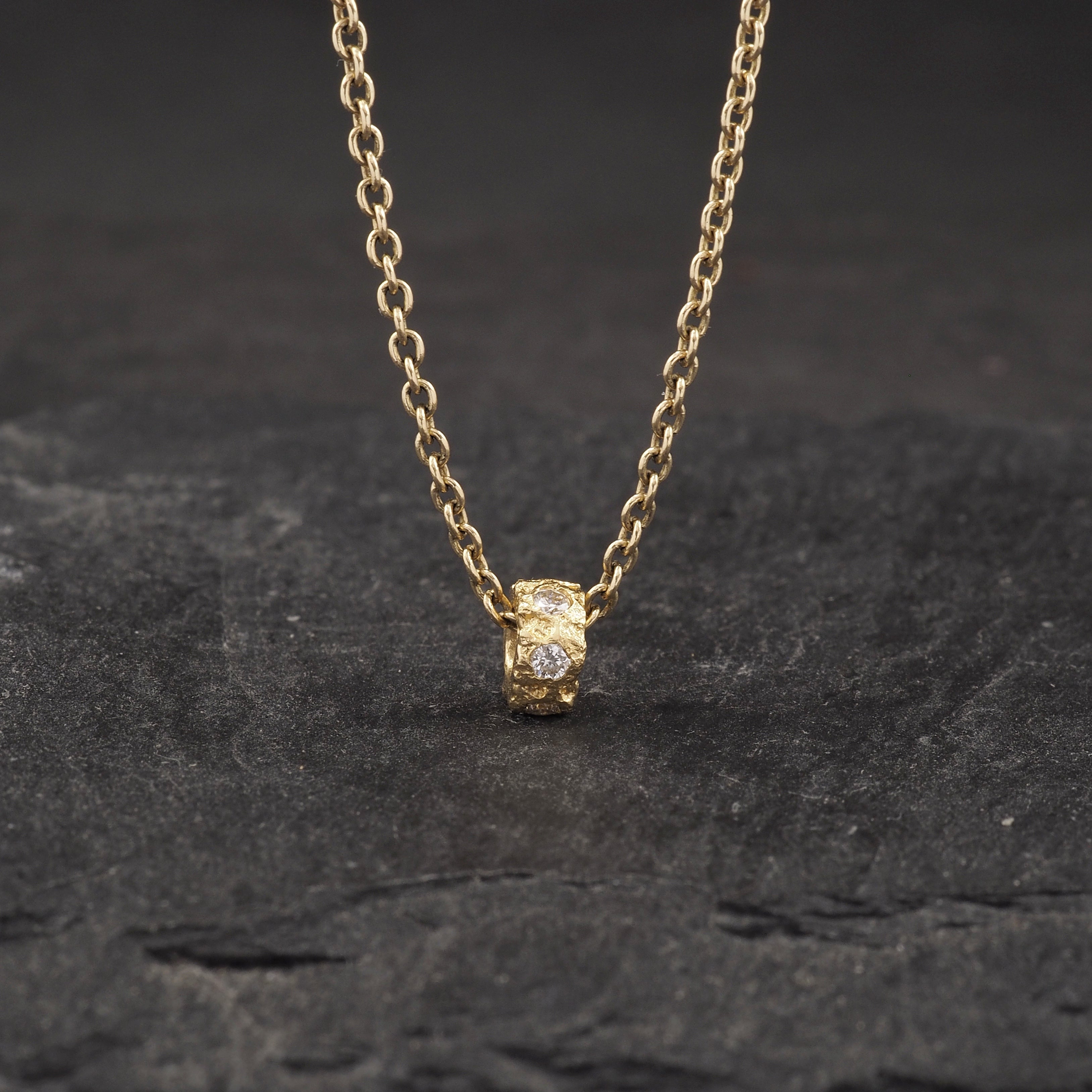 Crater Diamond Bead Pendant