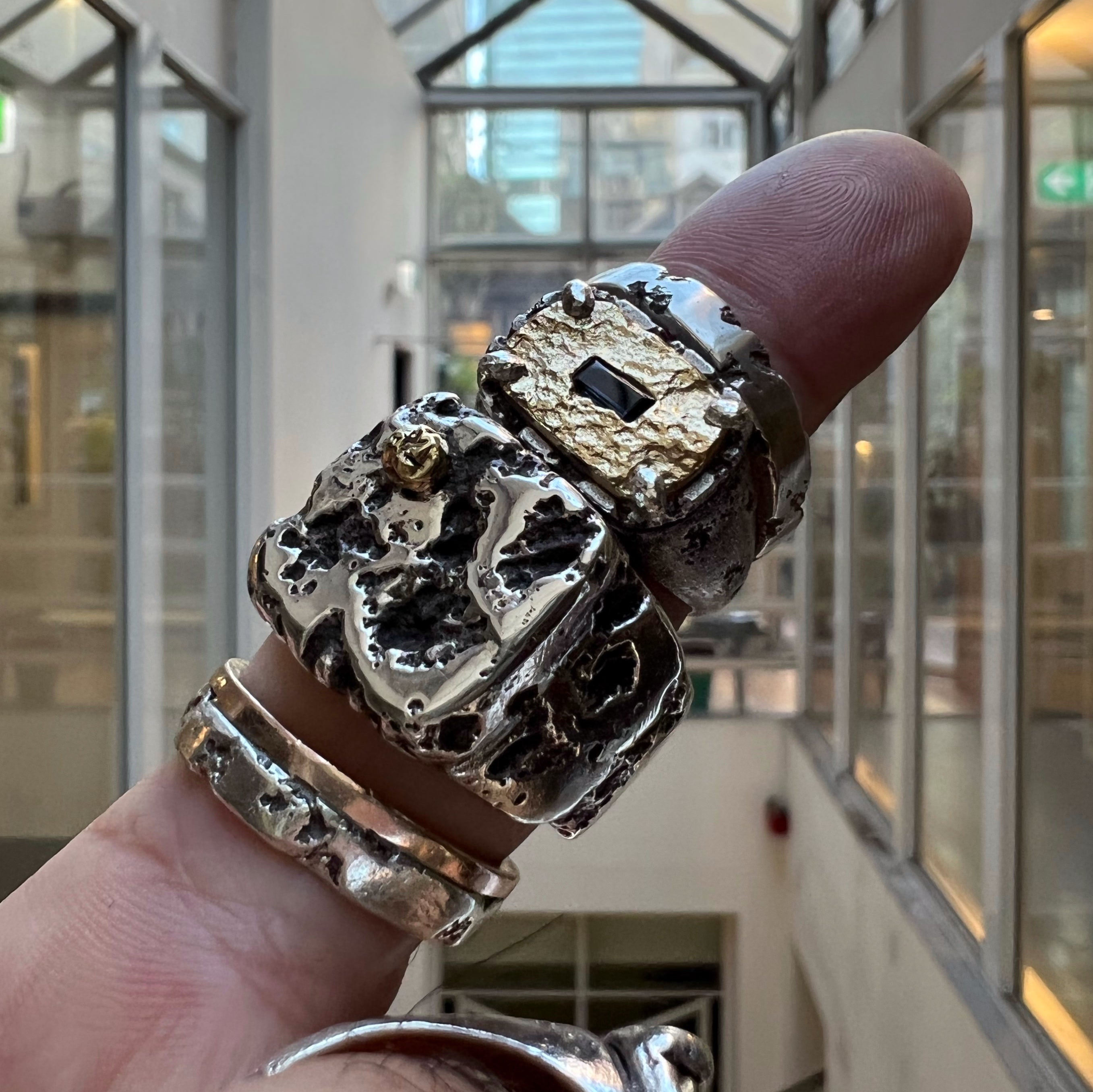 Eon Signet Ring + Gold Rock