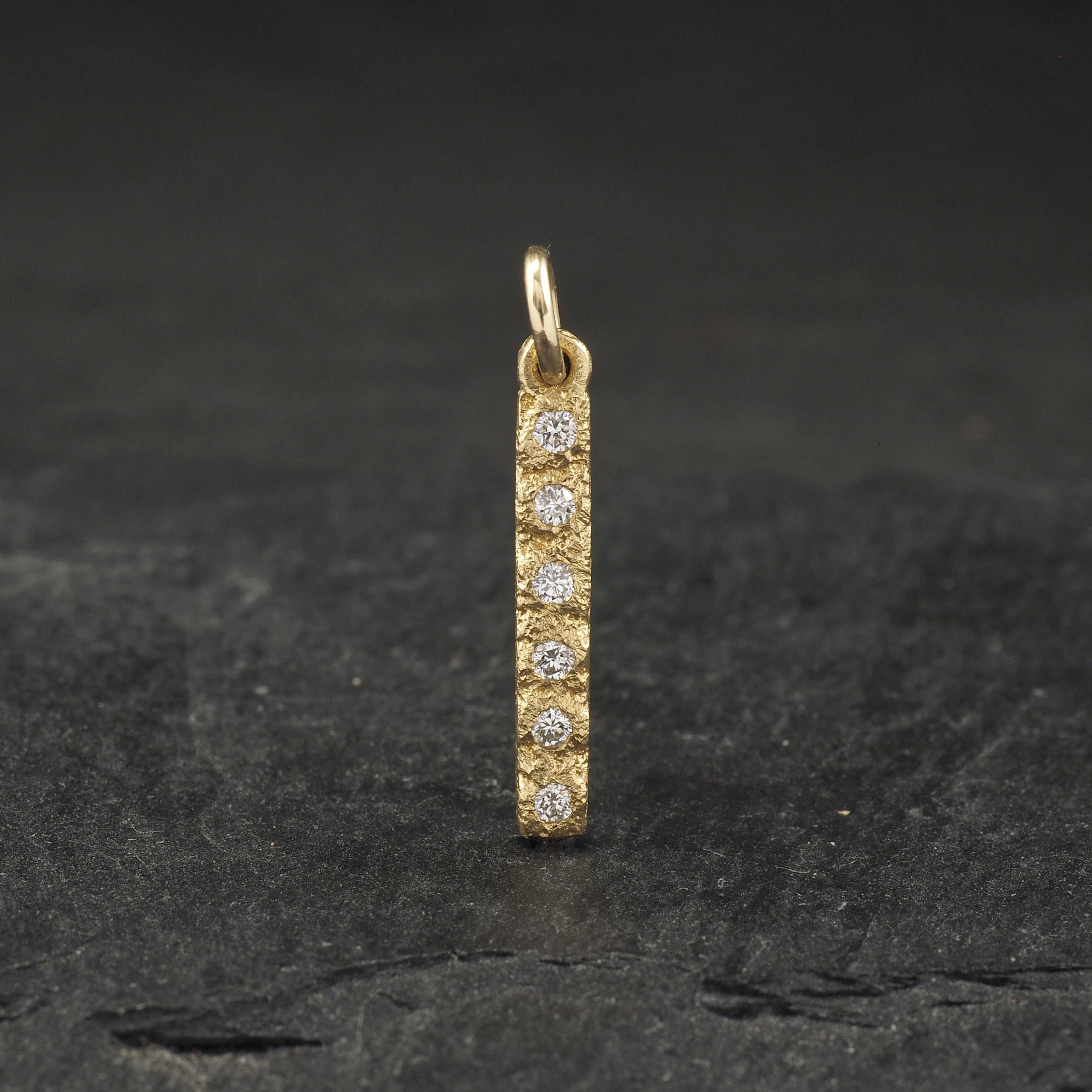 Crater Diamond Bar Pendant