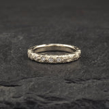 Crater Diamond Band 18k White Gold