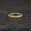 2 x Crater Diamond Band 18k Yellow Gold