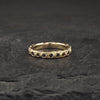 Crater Diamond Band 18k Yellow Gold Aqua blue