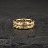 2 x Crater Diamond Band 18k Yellow Gold