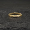 2 x Crater Diamond Band 18k Yellow Gold