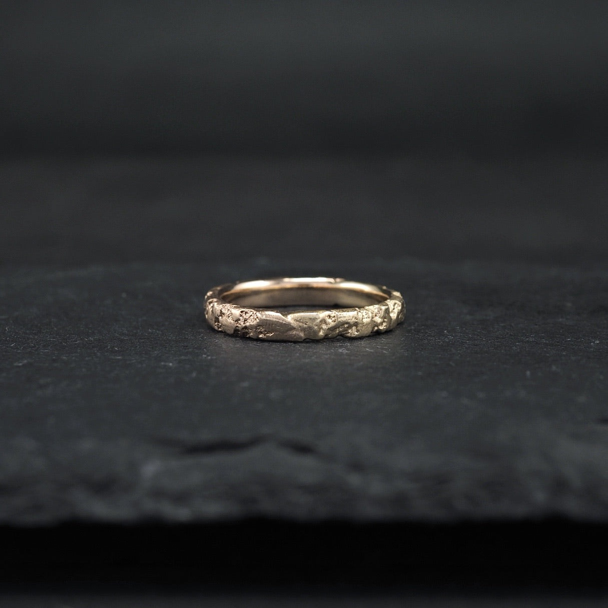 Crater Fused Yellow + Rose Gold Ring