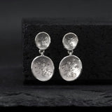 Luna II Oval Earrings Silver