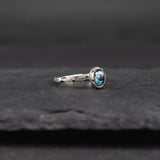 Crater Silver Ring + Turquoise