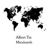travel inspired modern men's sterling silver ball return detailed topographical map Memento cufflinks