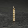 Crater Diamond Bar Pendant 18k yellow gold