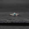 Crater Silver Ring + Turquoise