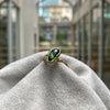 Crater Yellow Gold Ring + Rose Cut Parti Sapphire