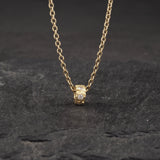 Crater Diamond Bead Pendant 18k yellow gold