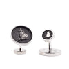 travel inspired modern men's sterling silver ball return detailed topographical map England Memento cufflinks