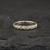 Crater diamond ring 9k white gold + white diamond