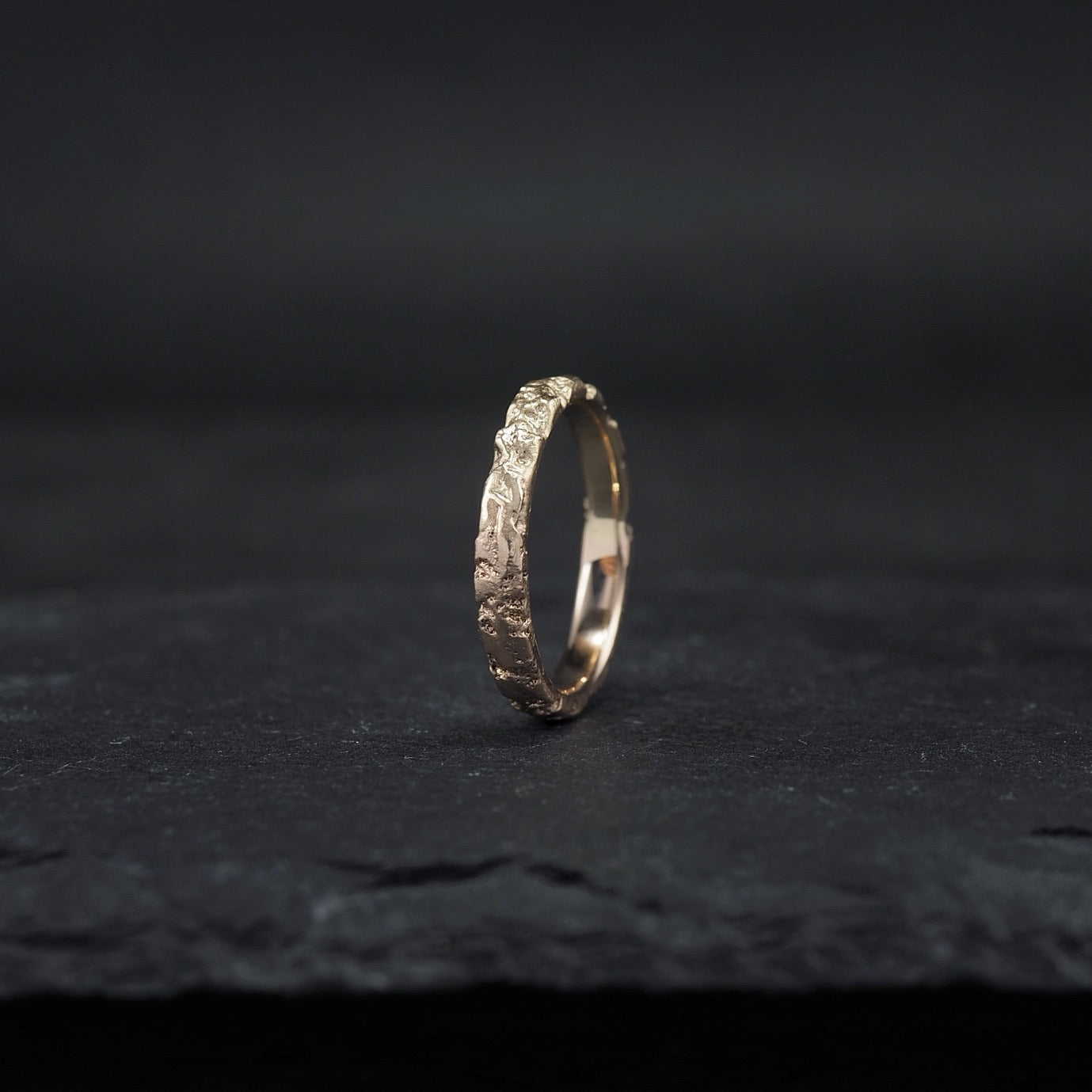 Crater Fused Yellow + Rose Gold Ring