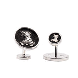 travel inspired modern men's sterling silver ball return detailed topographical map Wales Memento cufflinks