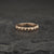 Crater diamond ring 18k rose gold + black diamond