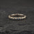 Crater diamond ring 18k white gold + blue diamond